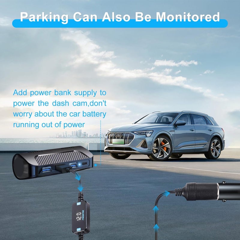 FARSENSE USB A to 12V Cigarette Lighter Adapter-USB C DC 5V to 12V Step Up Car Cigarette Lighter Socket Converter Cable（3FT Supports Voltage Display,for Dash Cam,GPS,Driving Recorder,Etc - Image 2